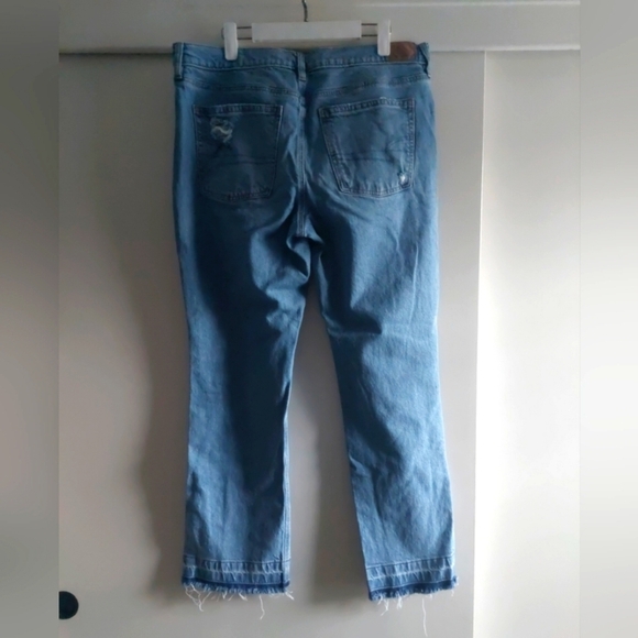 American Eagle '90s Low Rise Skinny Kick Boot Jeans Size 16 - Picture 8 of 11